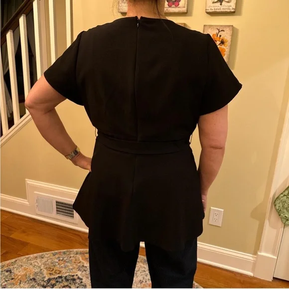 Lane Bryant Black Top - Size 14 with Belt - Excellent Condition - Picture 4 of 6
